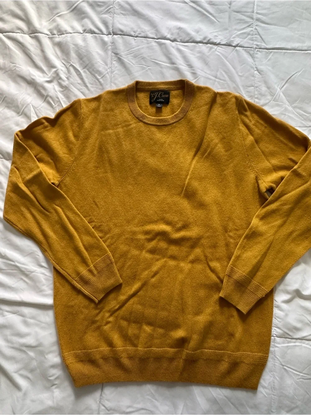 J. Crew Men’s Mustard Yellow Crewneck Sweater